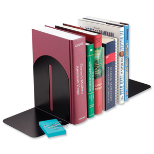 Bookends Modern Design Metal Black [Pack 2]