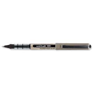 Uni-ball Eye UB157 Rollerball Pen Fine 0.7mm Tip 0.5mm Line Black Ref UB157BLK [Pack 12]
