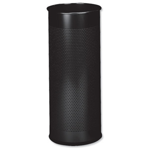 Durable Umbrella Stand Tubular Metal Perforated 28.5 Litres Black Ref 3350/01