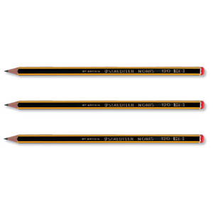 Staedtler 120 Noris Pencil Cedar Wood 2B Orange Cap Ref 120-0 [Pack 12]