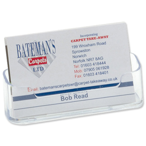 Business Card Holder Desktop Single Pocket Clear