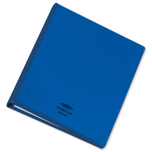 Concord CD6 Telephone Index Book Binder with Matching A-Z Index and 20 Sheets A5 Blue Ref 83003