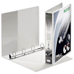 Leitz Softclick Presentation Ring Binder Polypropylene 4 D-Ring 30mm A4 White Ref 020001 [Pack 6]