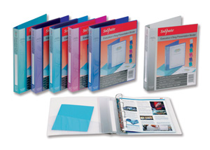 Snopake Executive Presentation Ring Binder Polypropylene 4 Ring 25mm A4 Elektra Blue Ref 13387 [Pack 10]