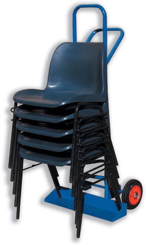 Carrying Trolley for Stacking Chairs with Steel Frame 2 Rubber Wheels