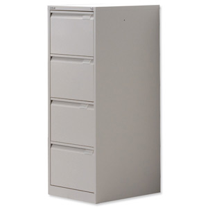 Bisley BS4E Filing Cabinet 4-Drawer H1321mm Goose Grey Ref BS4E-73