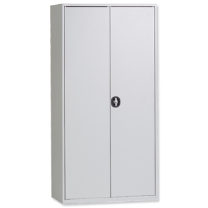 Triumph Contract 2 Door Cupboard Lockable Steel With 1 Shelf W900xD420xH1792mm Grey Ref E1800NC