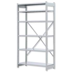 Bisley Shelving Starter Bay Metal Extra Depth W1032xD400xH1832mm Ref 1018ESSTK40
