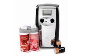Rubbermaid Microburst air Care Chrome Starter Kit Ref R090017CHR