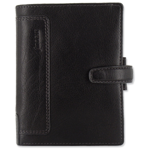 Filofax Holborn Personal Organiser for Paper 81x120mm Pocket Black Ref 425115