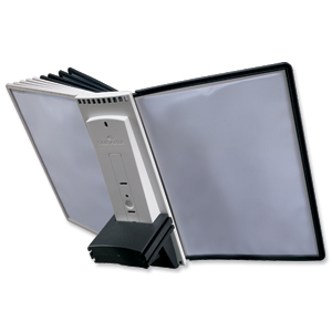 Durable Sherpa Desk Extension Unit Complete 10 Index Tabs with 5 Black and 5 Grey Panels Ref 5811/22