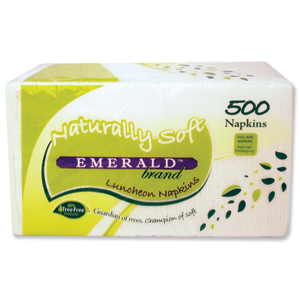 Emerald Lunch Napkin Single-Ply White Ref VEMR5500 [Pack 500] Ident: 605B