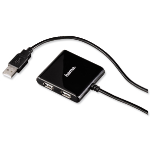 Hama USB 2.0 4-port Hub Bus powered black