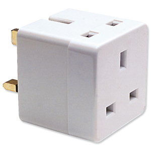 Mains Adaptor 2-Way Socket [Pack 2]