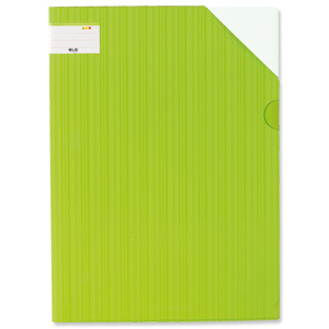 GLO Slip File Corner Lock Green Ref 3048-GREEN [Pack 12]