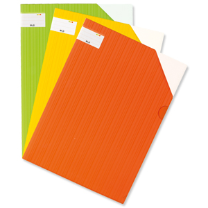 GLO Slip File Corner Lock A4 Assorted [Pack 12]