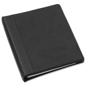 Concord Telephone Index Book CD2 Binder with A-Z Index and 20 Sheets A5 Black Ref 80410