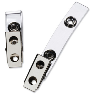 GBC ID Badge Clips Metal and Plastic Ref EH500000 [Pack 100]