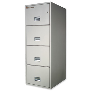 Sentry 2500 Filing Cabinet 1hr Fire Safe 4 Drawers 233kg Grey Ref 4G2510L