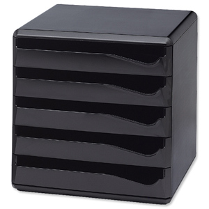 Leitz Post Set Filing Unit with 5 Drawers A4 W291xD352xH291mm Black Ref 529300995