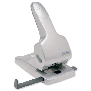 Rapesco Zero 65 Punch 2-Hole Heavy-duty with Lock-down Handle Capacity 65x 80gsm Silver Ref 0732
