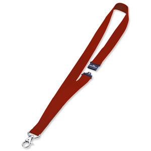 Durable Necklace Textile with Safety Closure for Name Badge 20x440mm Red Ref 8137-03 [Pack 10]