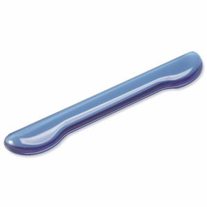 Compucessory Keyboard Wrist Rest Non-skid Easy-clean Soft Gel Transparent Blue Ref CCS23619