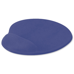 Mouse Mat Ergonomic Non Slip with Gel Wrist Rest Blue