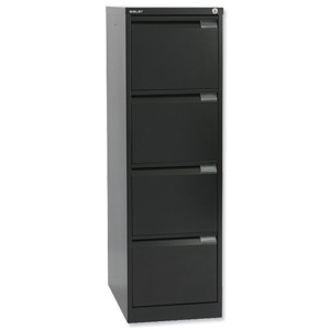 Bisley BS4E Filing Cabinet 4-Drawer H1321mm Black Ref BS4E-33