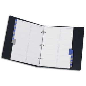 Concord CD6 Telephone Index Book Binder with Matching A-Z Index and 20 Sheets A5 Black Ref 83010