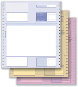 Communisis Sage Compatible Invoice 3 Part NCR Paper with Tinted Copies Ref DUKSA002 [Box 750]