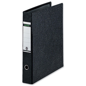 Leitz Board Lever Arch File Upright 77mm Spine A3 Black Ref 1072-00-95 [Pack 2]