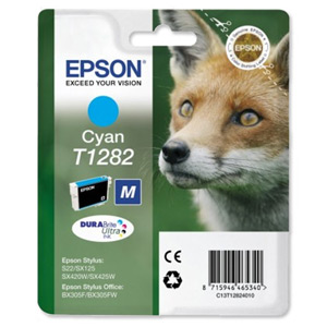 Epson T1282 Inkjet Cartridge Capacity 3.5ml Cyan Ref C13T12824011