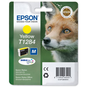 Epson T1284 Inkjet Cartridge Capacity 3.5ml Yellow Ref C13T12844011