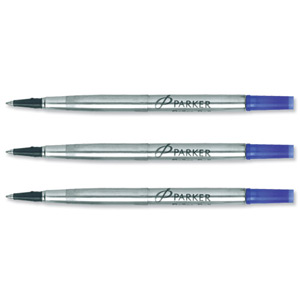 Parker Refill for Rollerball Medium Blue Ref S0881490 [Pack 24]