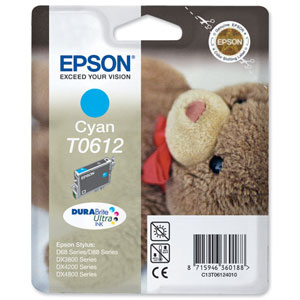 Epson Inkjet Cartridge Page Life 250pp Cyan Ref T061240