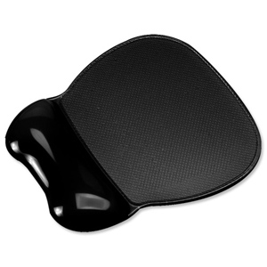 Mouse Mat Pad Wrist Rest Non Skid Easy Clean Soft Gel Black