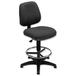Trexus Intro Medium Back High Rise Chair Seat W490xD450xH650-780mm Back H390mm Charcoal