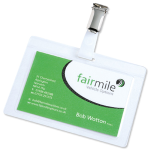 Identity Tags Self Adhesive Polyproylene Pre Punched with Clips W104xH74mm [Pack 10] Ident: 283H