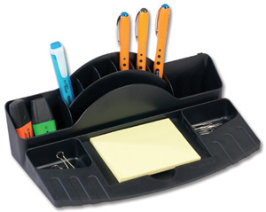 Avery Mainline Desk Tidy Multicompartment with Ruler Slot Black Ref 88MLBLK