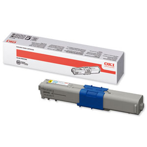 OKI Laser Toner Cartridge Page Life 2000pp Yellow Ref 44469704