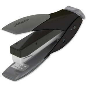 Rexel Easy Touch Stapler Flat Clinch Half Strip Capacity 30 Sheets Black and Grey Ref 2102548
