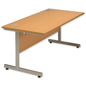 Influx Desk Cantilever Rectangular W1600xD800xH720mm Beech