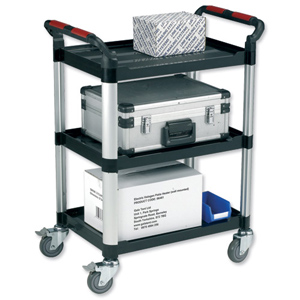Utility Tray Trolley Standard 3 Shelf Capacity 150kg