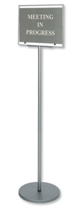 Nobo Quick Change Sign with 8 Messages and 2 Blanks on Stand H1350mm Board W400xH300mm Ref 35634000