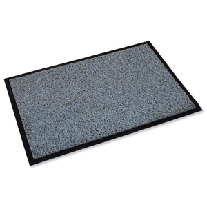 Outdoor Mat Vinyl Fibre Surface Vinyl Back 900x1500mm Grey