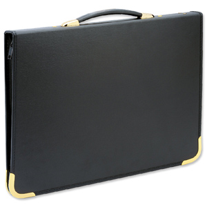 Presentation Case Vinyl Metal Trim Capacity 15 Sleeves 9 Ring A1 Black