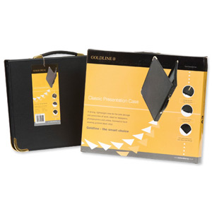 Goldline Presentation Case Vinyl Metal Trim Capacity 25 Sleeves 4 Ring A4 Black Ref BPCJ1A4BKZ