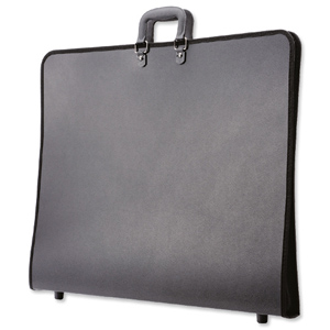 Portfolio Polypropylene with Interior Pocket Elastic Straps and Zip A1 Black