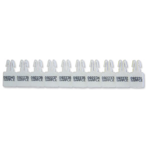 Versapak Arrow Seals Numbered White Ref ARROW1000NO_WHS [Pack 1000]